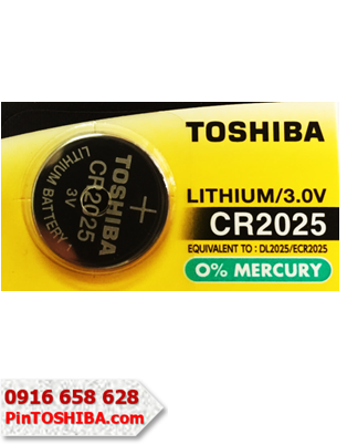 Pin Toshiba CR2025; Pin 3v lithium Toshiba CR2025 (20mmx2.5mm) _Giá/1viên